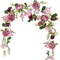 Peony Flower Garland, Rose Flower Swag, 6' Wedding Arch Flowers for Wedding Decor Home Table Runner Mantle Party Decor(Dusty Peony Garland)